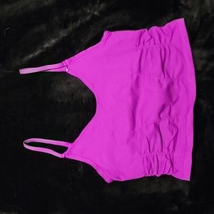 NWOT FREE PEOPLE rouched tank TOP PURPLE SIZE ML